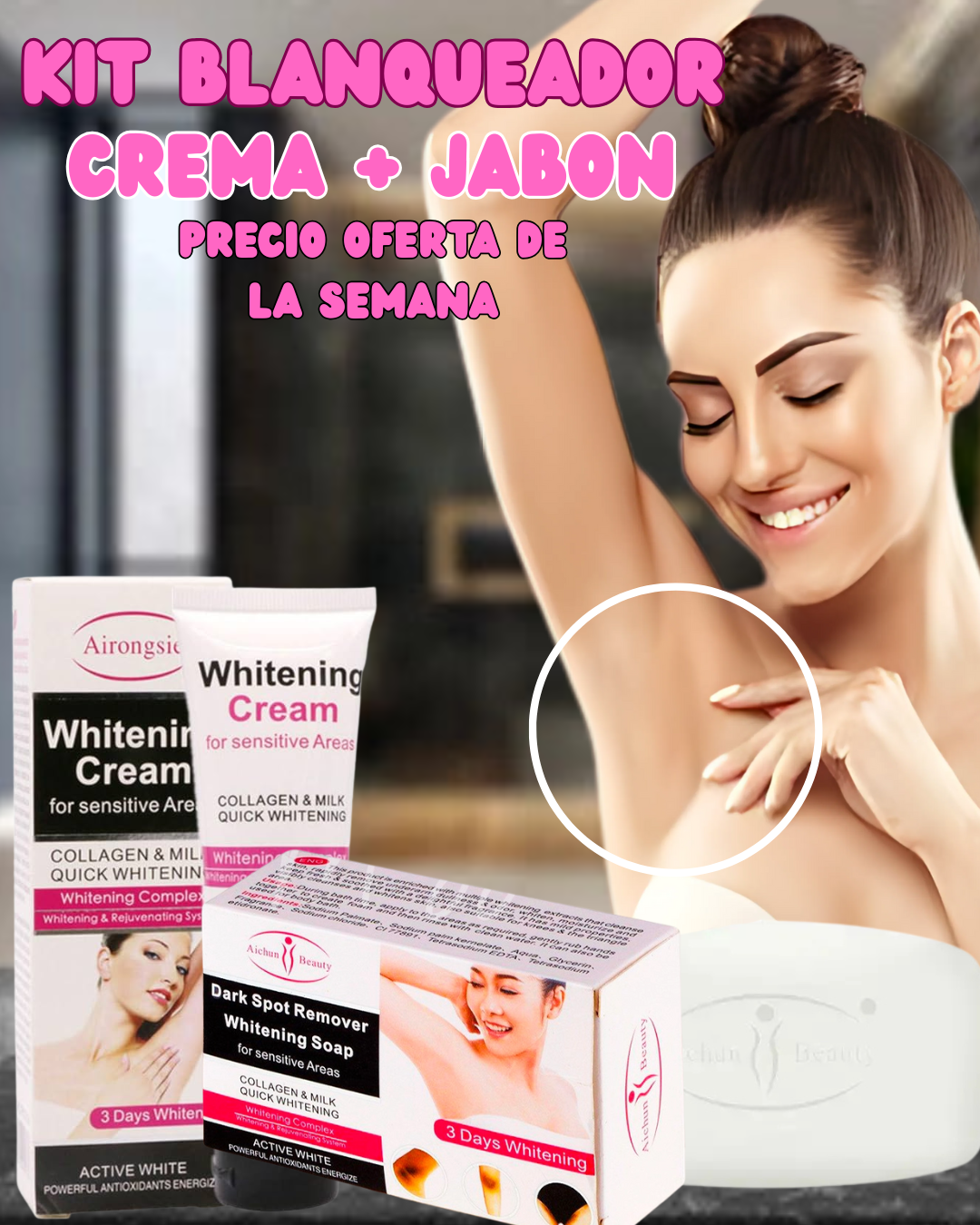 ¡¡OFERTA!! Crema aclarante + Jabón blanqueador intimo (COMBO ESPECIAL)
